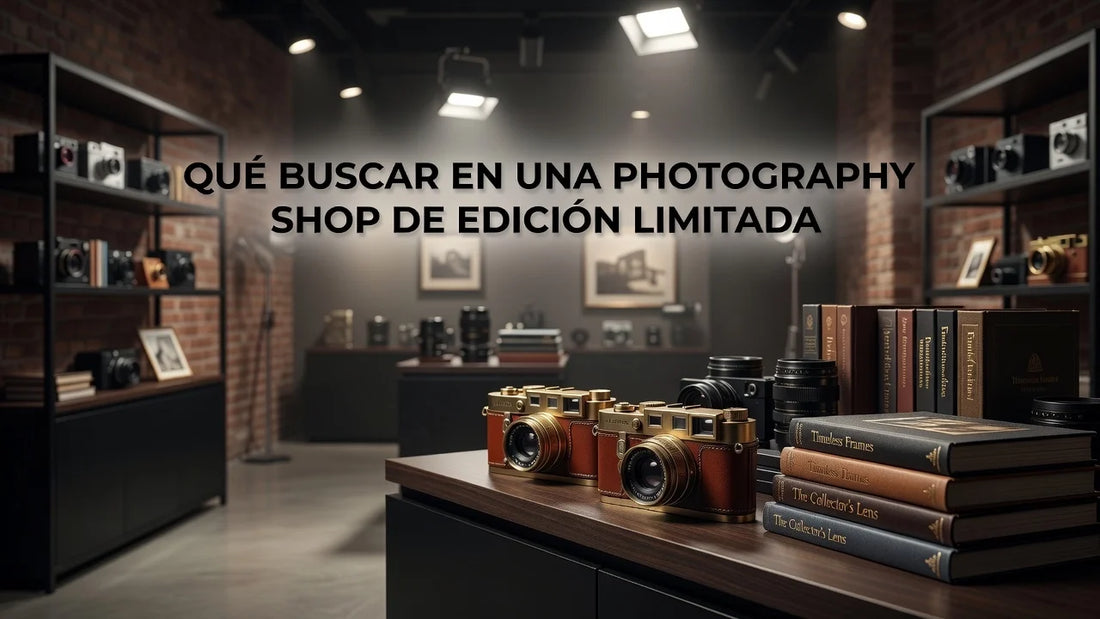 Professional header image for list-based article: Qué buscar en una photography shop de edición limitada