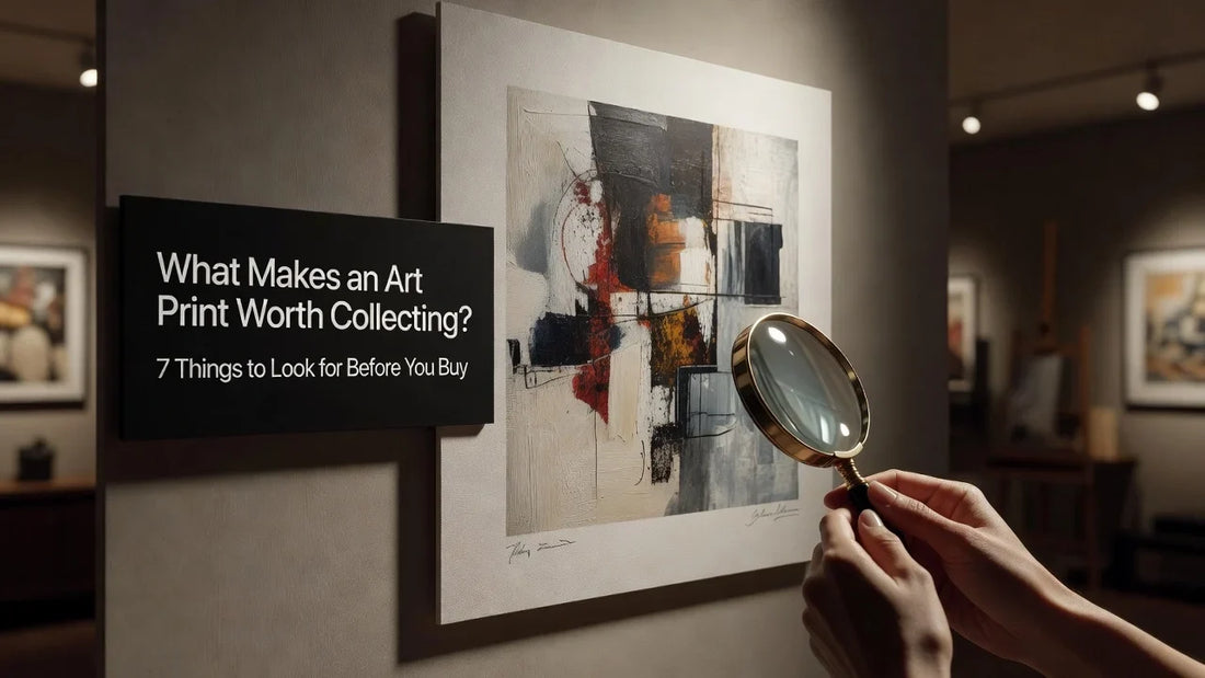 Professional header image for list-based article: What Makes an Art Print Worth Collecting? 7 Things to Loo...